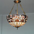 Retro Pendant Lights Fixture Shade Tiffany 16inch Glass Living Room Dining Room - 3