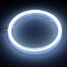 Pair White COB 100mm Angel Eye Ring Outside 12V 10W Headlight Aperture - 5