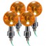 4pcs Bulb Light Universal Motorcycle Turn Signal Lamp Amber Indicatior - 2