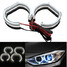 BMW 3 LED Angel Eye Halo Beam Acrylic White Headlights 4pcs Hi Lo Rings - 1