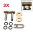 3pcs Chain Connecting O-Ring Master Links Motorcycle Dirt Bike - 1