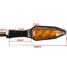 5050 SMD Motorcycle Turn Signal Indicator 4LED Light 12V Blinker Amber - 6