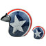 Half Helmet Flag Stripe STAR Harley Lucky American - 1