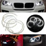 E38 E39 E90 E60 Kit For BMW E46 Xenon Headlight Angel Eyes Halo Rings 3528 LED - 1