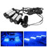 12V Universal Feet 10W LED Decoration Lamp Blue Atmosphere Light 4pcs Car Interior - 2