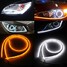 85cm Turn Signal Light Tube Soft Pair Guide White DRL Car Amber Strip LED Flexible - 3