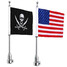 Bike Honda American Skull Mount Luggage Rack Flag Pole USA Motorcycle Rear - 1