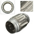Connector Car Stainless Steel Exhaust Double Pipes Braided Adaptor Flex - 2