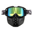 Len Green Detachable Face Mask Shield Goggles Mouth Helmet Motorcycle Ski Filter - 4