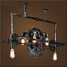 Industrial Wind Lamp Chandelier Iron Hanging Gear Pipe - 1