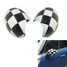 Black White Door Mirror Cover 2Pcs ABS Electric BMW Square Mini Cooper Countryman - 1