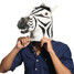 Animal Festival Funny Head Mask Halloween Costume Latex Cosplay Zebra - 2