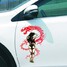 Sexy Dragon Girl Engine Hood Black Reflective Car Sticker Decal 40cm*21cm Red Beauty - 2