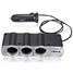 Cigarette Lighter Socket Splitter Adapter 3 Way Car USB Charger DC 12V 24V - 1