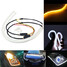 Car LED Turn Soft Tears Strips Guide Lights White Yellow 60CM 2Pcs Daytime Running - 3