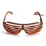 EL Wire Neon LED Light Shaped Shutter Glasses Fashionable Costume Party - 7