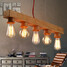 Handmade Led Chandelier Edison Wood Hanging Pendant Lamp - 6
