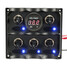 Digital Battery Gang LED Toggle Switch Panel Voltmeter Caravan RV Boat Marine - 1