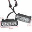 Kit Truck Car Running Bright White Light Driving Lamp Daylight 2Pcs 3 Led - 4