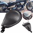 Leather Motorcycle Solo Bobber Custom Seat For Harley Bracket Sportster Chopper Spring - 8