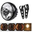 Bracket Mount 35W Turn Signal Light 7Inch Motorcycle Headlight - 2