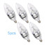 3w C35 5 Pcs Led Cool White Smd 250-300 Ac 220-240 V E14 - 1