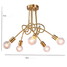 5 Heads Dining Room Lamp 100 Ceiling Multiple Dome Copper - 7