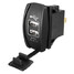 12-24V LED Light USB Charger 2 Port Backlit 3.1A Rocker Switch Panel Dual - 5