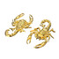 2pcs Motorcycle Fairing Scorpion Gas Tank Gold Decal Sticker 3D Sliver - 3