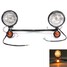 Set With Motorcycle Two Spotlightt Turn Signals Harley Custom Bar - 1