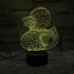 3d Table Lamp Visual Colorful Touch Led Yellow Duck Light Atmosphere - 3