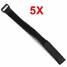 Hook Loop Strap Tie Rope 5pcs 2cm x 30cm Nylon Black Down Wrap Cable Cord Reusable - 1