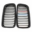 E38 Color Matte Black Grilles For BMW Front M Style Wide - 1