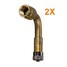 Degree Valve Extension Brass Motorcycle Car Air Tire Scooter - 1