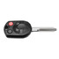 Shell Fob Uncut Blade Remote Key Mercury 4 Button Black Ford Lincoln - 2