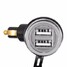 Dual USB Car Charger Motorcycle Power Adapter Socket BMW 2 Din - 3