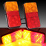 Taillight 10LED 2Pcs 12V Indicator Lamp Truck Car Stop Rear Tail Light - 1