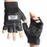 Cycling Sport Unisex Half Finger Black Driving PU Gloves - 3