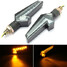 Blinker Amber Lights Lamp 12V Universal Motorcycle Turn Signal Indicators 10LED - 1