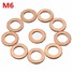 M14 Motorcycle Atv Fuel Brake Banjo Washer M12 M6 Seal Copper M8 10pcs - 4