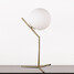 Modern Style Glass Room Single Head Table Lamp Can Bedroom Dest Metal - 3