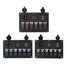 12V 24V LED Switch 6 Gang Rocker Voltmeter Power Charger Dual USB Socket - 2