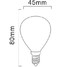 5w Warm White Led Globe Bulbs G45 E14 Ac 220-240 V - 2