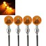 4pcs Indicators Brake Signal Light Bulb 12V Motorcycle Turn Lamp Amber - 1