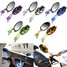 Honda Suzuki Yamaha Motorcycle Rear View Mirrors 5 Colors Universal 10mm - 6