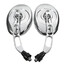 Right Motorcycle Motor Bike Rear View Side Mirrors 2Pcs 10mm Silver - 2