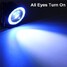 Halo Pair Angle Eyes 30W LED Car Fog Light COB Bulb Ring Ice Blue - 10