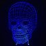 Colorful Table Lamp Led Decoration Usb 3d Skull - 4