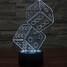 Three Led Illusion 100 Night Light Table Lamp 3d Mens - 7