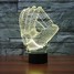 3d Colorful Decoration Atmosphere Lamp Novelty Lighting 100 Touch Dimming Led Night Light Gloves - 7
